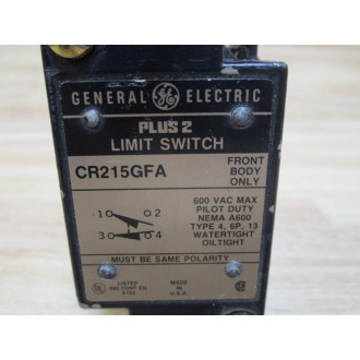 General Electric CR215GFA Limit Switch W CR215GH12 - Used