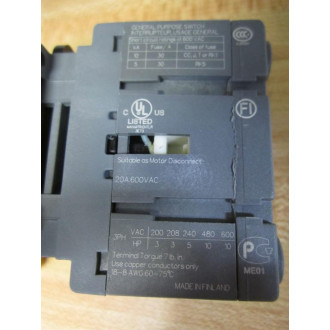 Nordson 1098431A ABB 3P Disconnect Switch OT16FT3