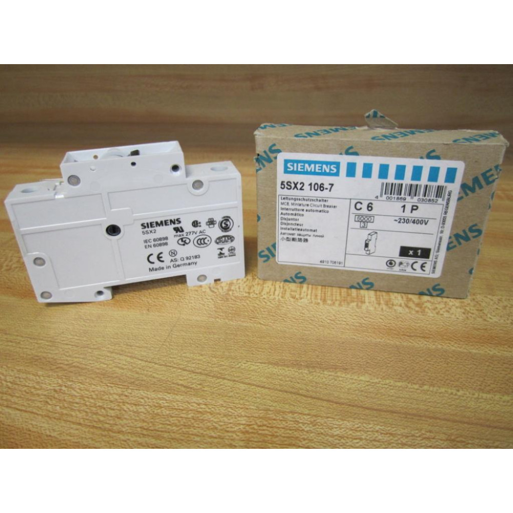 Siemens 5SX2 106-7 Circuit Breaker 5SX21067