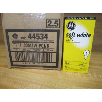 General Electric 44534 Lamp 90455 200 Watt (Pack of 6)