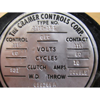Cramer Controls 310E-15S 0-15 Sec.Timer 310E15S - Used