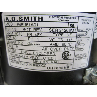 A.O. Smith F48U61A01 Motor