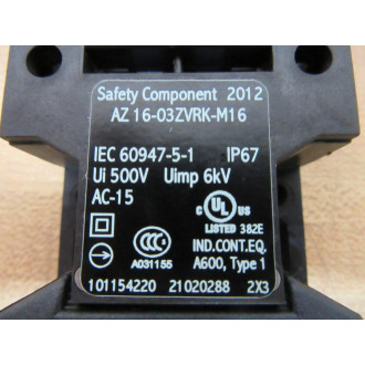 Schmersal AZ 16-03ZVRK-M16 Safety Switch AZ1603ZVRKM16 - Used