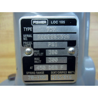 Fisher Controls 95H Pressure Reducing Regulator 300 PSI - New No Box