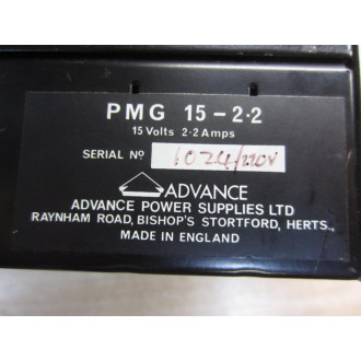 Advance Power Supplies PMG-15-2.2 Power Supply PMG1522 - Used