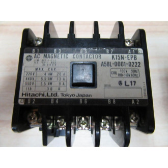 Hitachi K15N-EPB Contactor A58-0001-0222 - Used