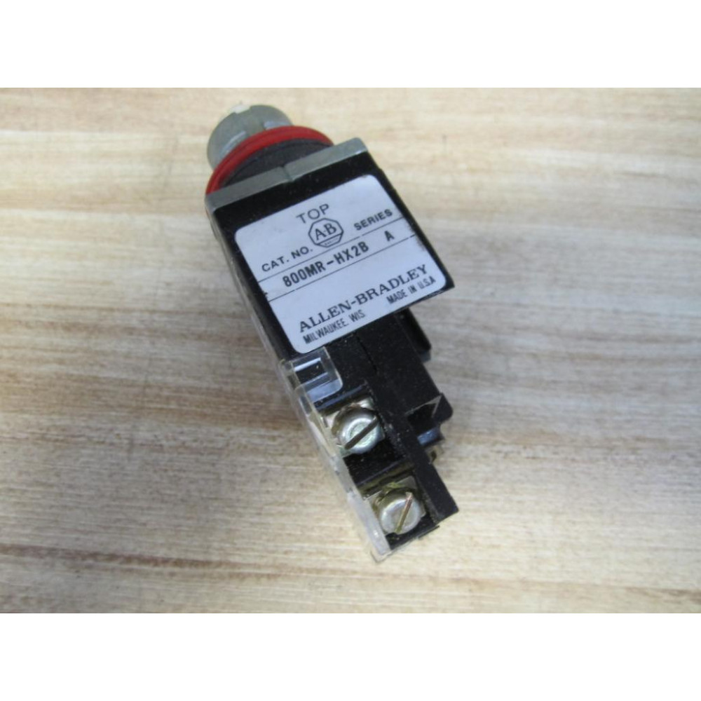 Allen Bradley 800MR-HX2B Switch 800MRHX2B WO KnobSingle ContactSeries A - Used