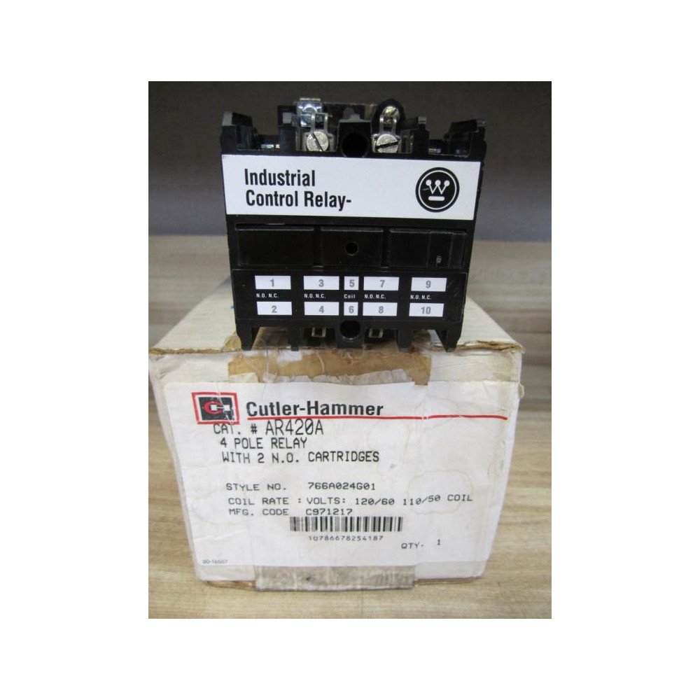 Westinghouse AR420A 4 Pole Relay W2 N.O. Cartridges