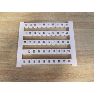 Weidmuller 0523060011 Markers DEK 5 FWZ 11-20 (Pack of 9) - New No Box