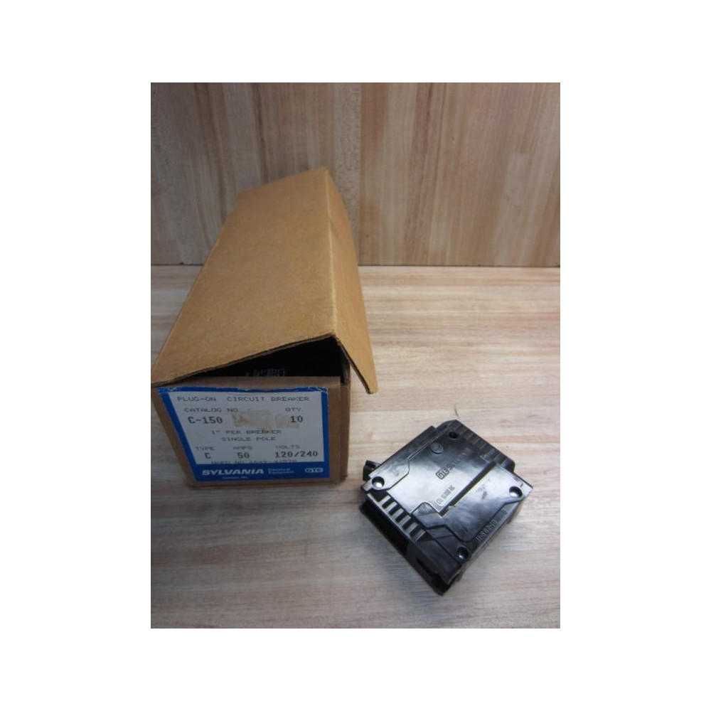 Sylvania C-150 Circuit Breaker 1 Pole 120240V 50A (Pack of 10)