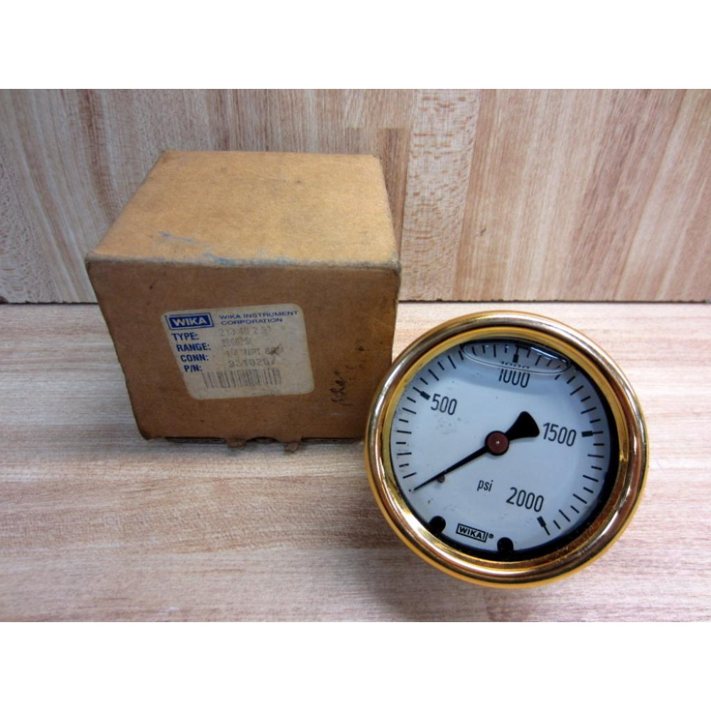 Wika 9318267 Pressure Gauge 0-2000 Psi