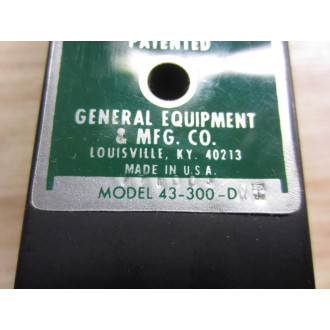 General Equipment 43-300-D Proximity Limit Switch 43300D