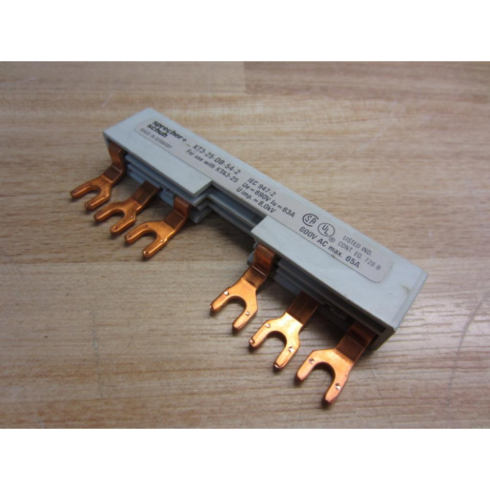 Sprecher + Schuh KT3-25-DB-54-2 Bus Bar KT325DB542 - Used