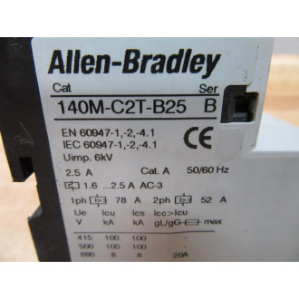 Allen Bradley 140M-C2T-B25 Motor Breaker 140MC2TB25 - New No Box