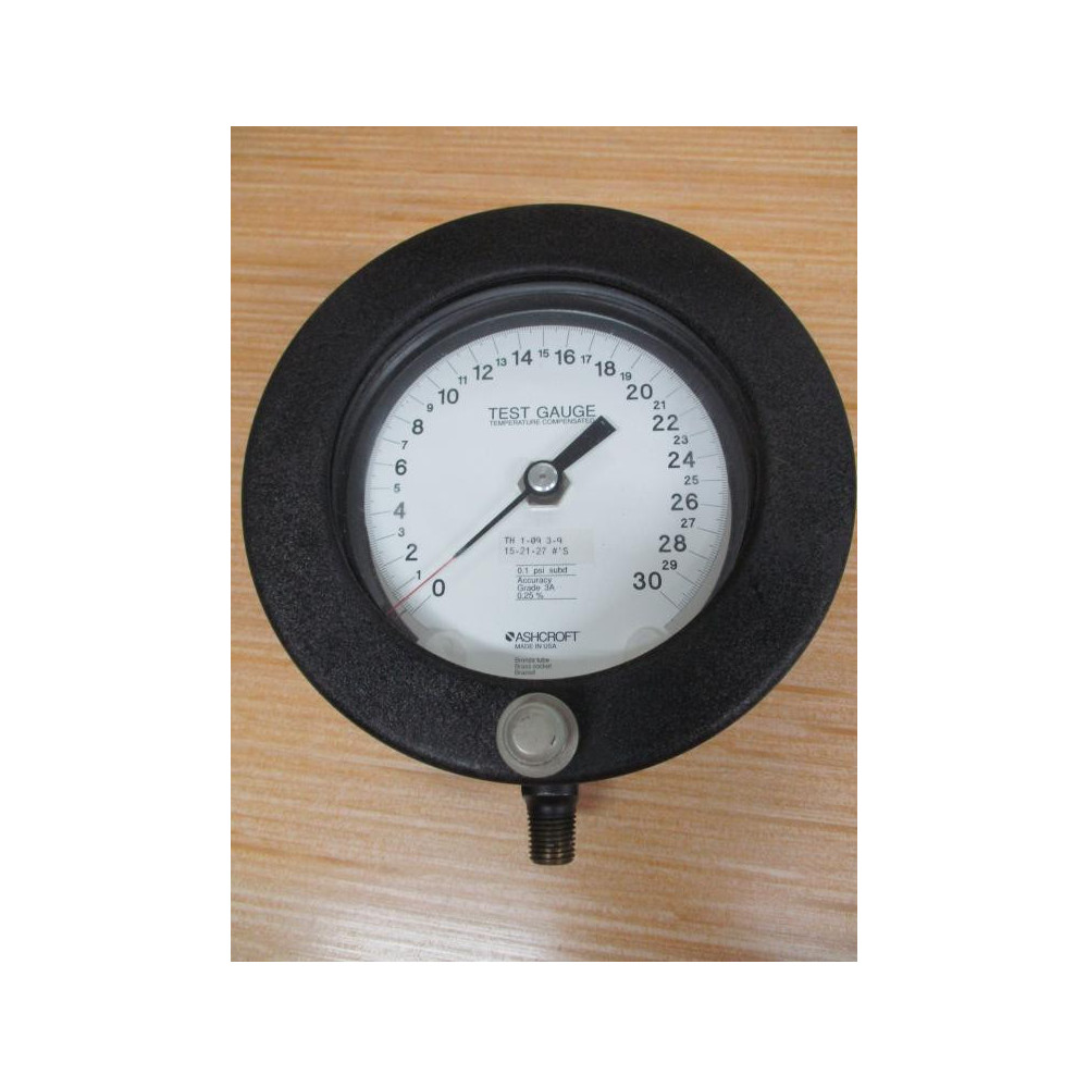 Ashcroft Q-8604 Test Gauge TH 0-1-09 3-9 - New No Box
