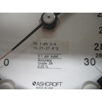 Ashcroft Q-8604 Test Gauge TH 0-1-09 3-9 - New No Box