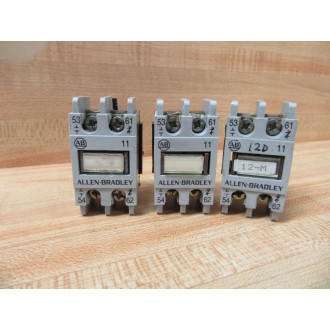 Allen Bradley 195-FA11 Auxiliary Contact 195FA11 Gray 690V (Pack of 3) - Used