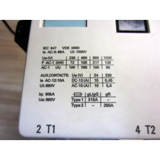 Siemens 3TK5022-0AR0 Contactor 3TK50220AR0 - Used