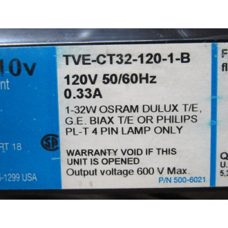 Lutron TVE-CT32-120-1-B Ballast TVECT321201B - New No Box