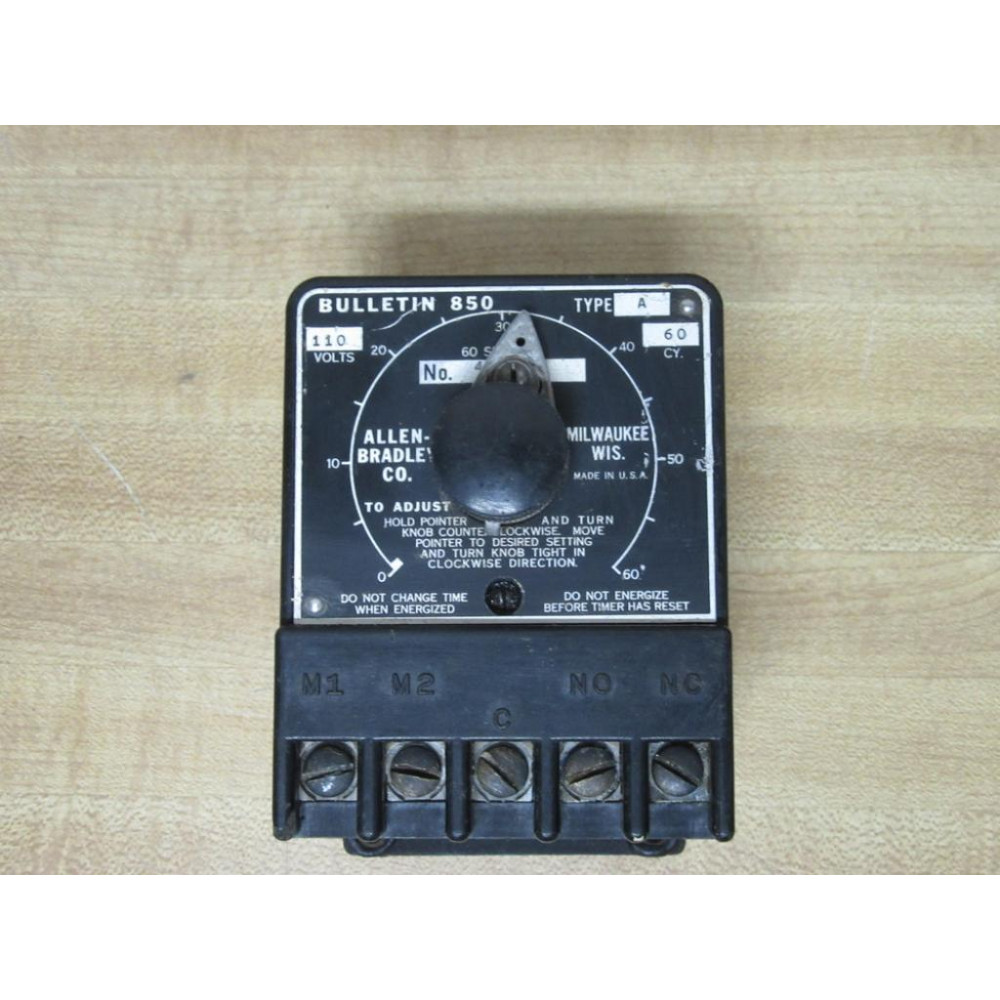 Allen Bradley 850-A Timer 850A Type A - Used