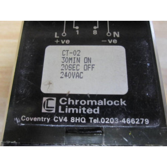 Chromalock Limited CT-02 Time Delay Relay CT02 - Used