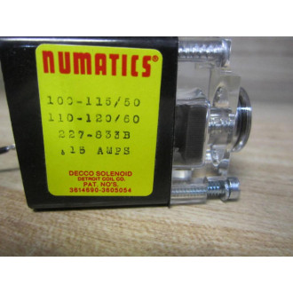 Numatics 227-833B Solenoid Capsule .15 Amps WGaskets - New No Box