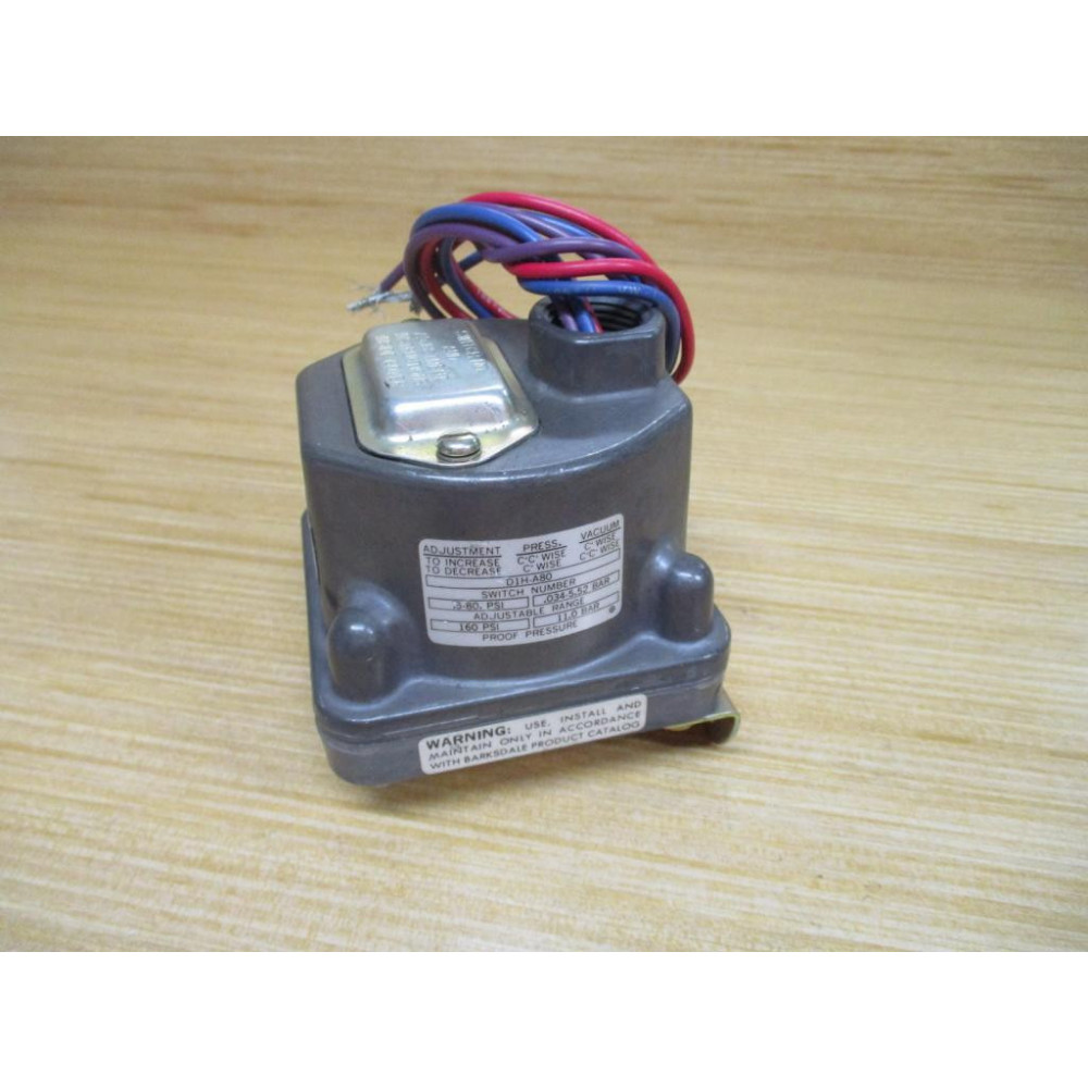 Barksdale D1H-A80 Pressure Switch D1HA80 - New No Box