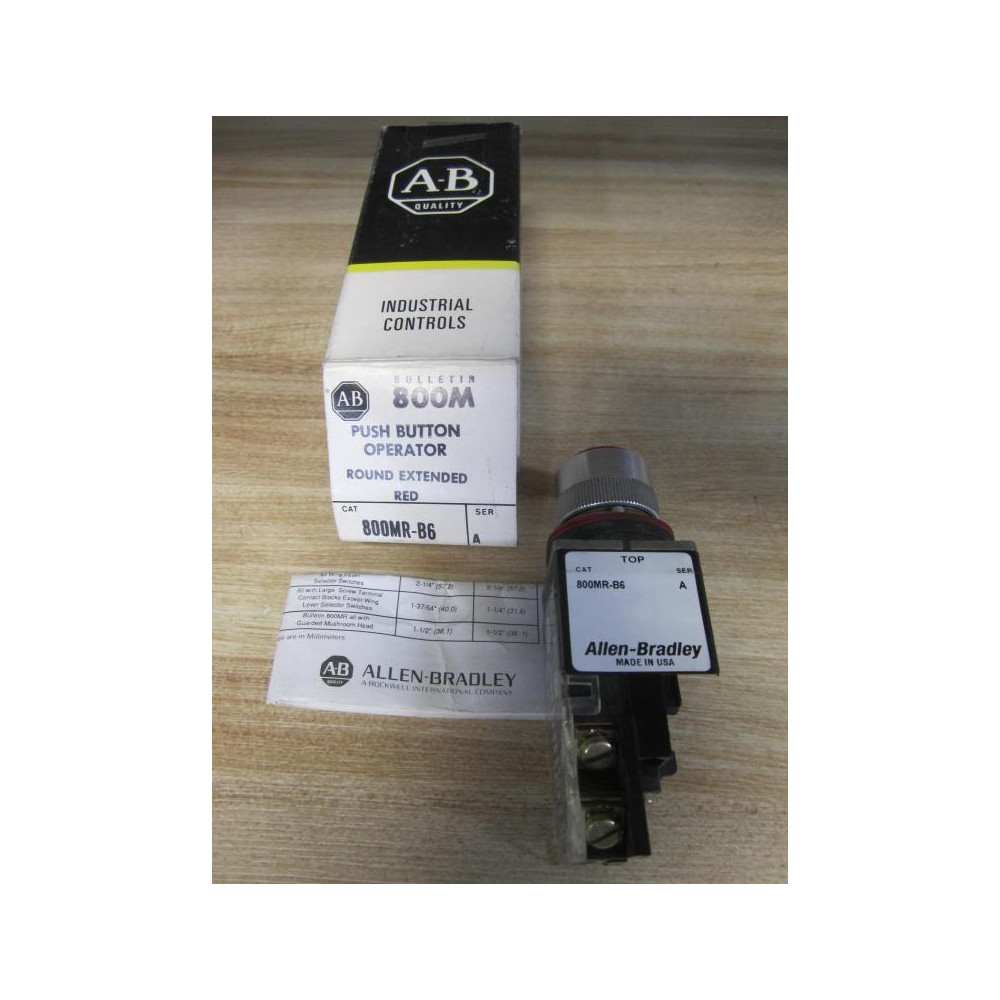 Allen Bradley 800MR-B6 Pushbutton 800MRB6 W800M-XAK