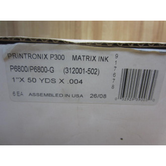 Printronix P6800 Matrix Ink P6800-G (Pack of 6)