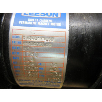 Leeson M1130053.00 Gear Motor M113005300 - Used