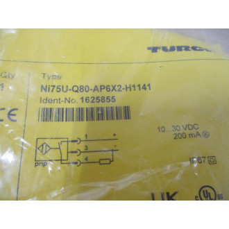 Turck Ni75U-Q80-AP6X2-H1141 Uprox Sensor 1625855