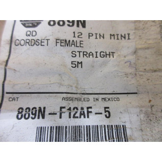 Allen Bradley 889-F12AF-5 Single Ended Cordset 889NF12AF5