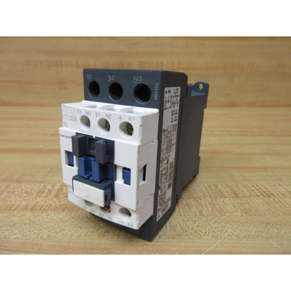 Telemecanique LC1-D25BD Schneider Contactor WO Cover, WO Diode Slot - Used