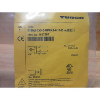 Turck BI20U-CK40-RP6X2-H1143WBS2.1 Inductive Sensor 1627207
