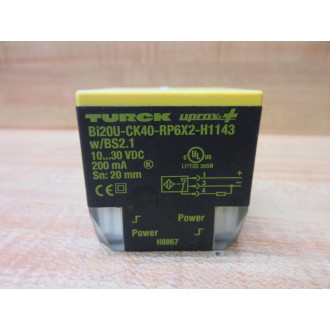 Turck BI20U-CK40-RP6X2-H1143WBS2.1 Inductive Sensor 1627207