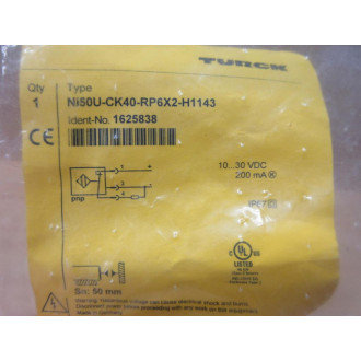 Turck NI50U-CK40-RP6X2-H1143 Inductive Sensor 1625838