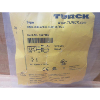 Turck BI20U-CK40-AP6X2-H1141 WBS2.0 Inductive Sensor 1627286