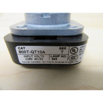 Allen Bradley 800T-QT10A Pilot Light 800TQT10A Core Only - New No Box