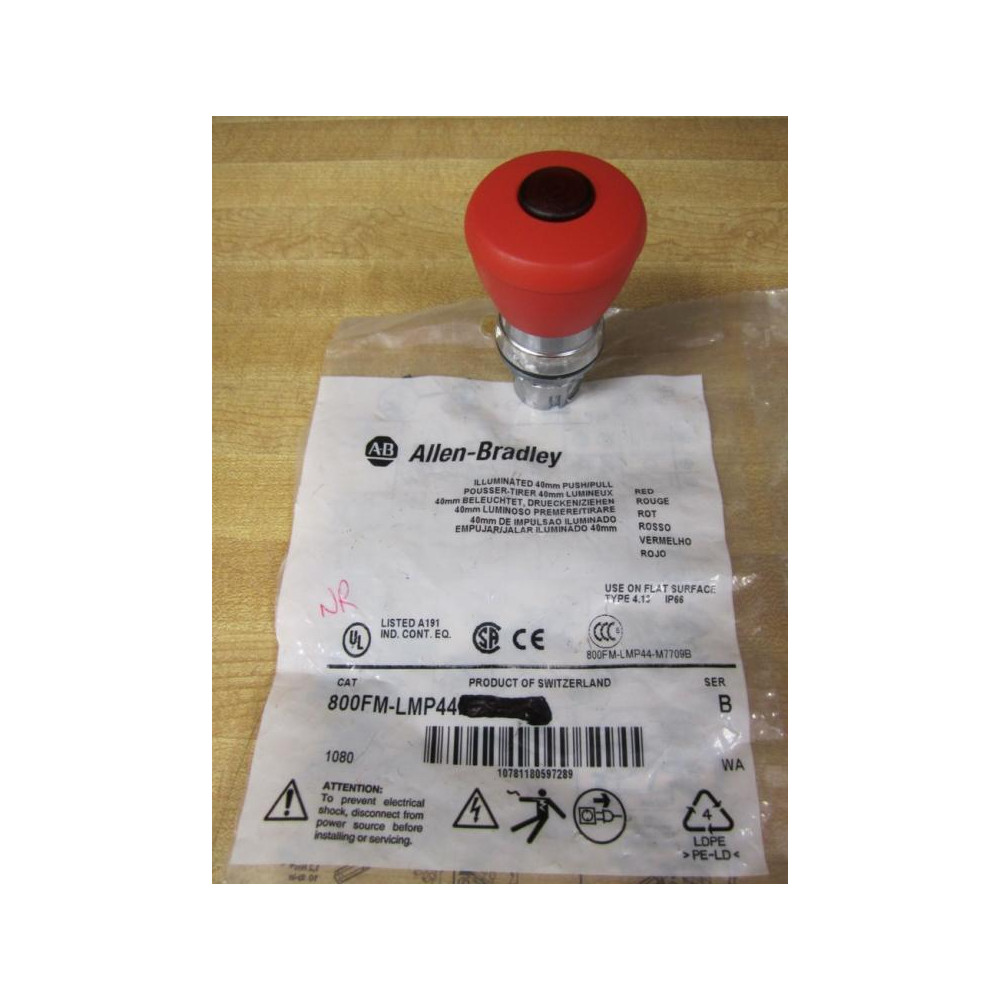 Allen Bradley 800FM-LMP44 40mm Mushroom 800FMLMP44