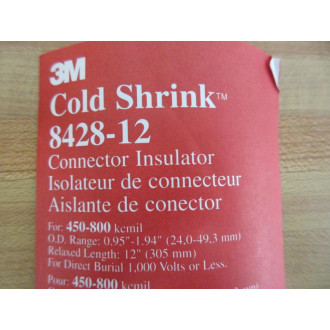 3M 8428-12 Cold Shrink 842812 - New No Box