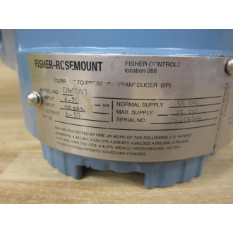 Fisher-Rosemount DM1W1 Current To Pressure Transducer (IP) - Used