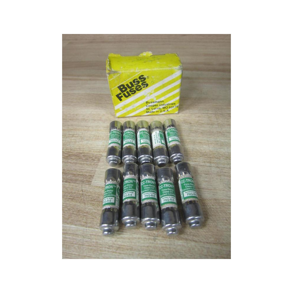 Buss FNQ-R-6 Bussmann Fuse Cross Ref 6F119 (Pack of 10)