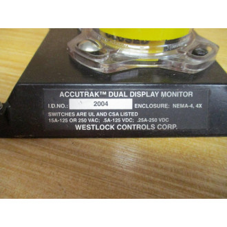 Westlok 2004 Accutrak Dual Display Rotary Position Monitor Top Cover Only - Used
