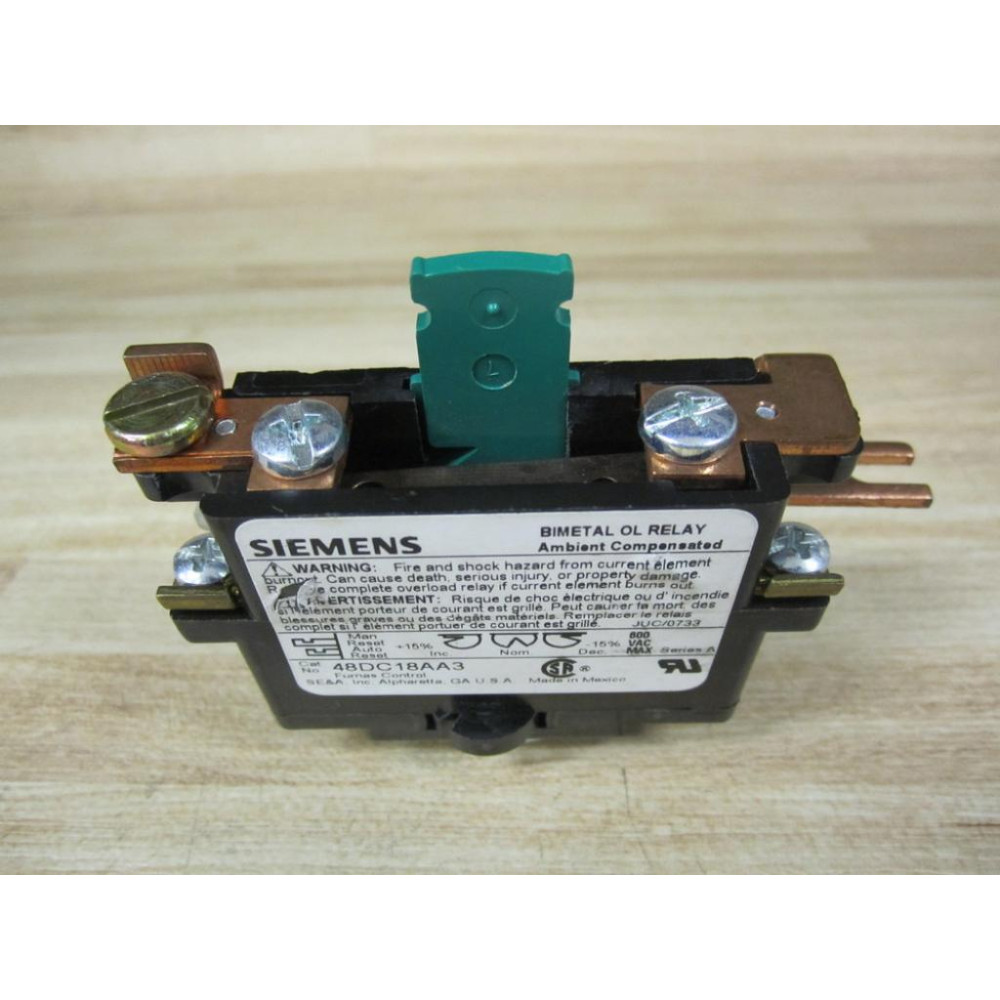 Siemens 48DC18AA3 Thermal Overload Relay - New No Box