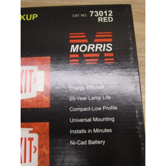 Morris 73012 LED Exit Sign Battery Included
