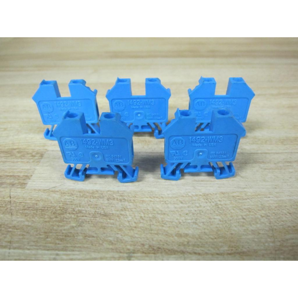 Allen Bradley 1492-WM3-B Terminal Block 1492WM3 (Pack of 5) - New No Box