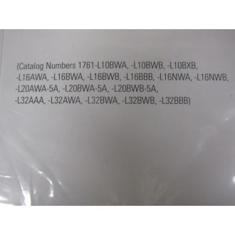 Allen Bradley 40072-057-01(2) Manual 1761-IN001B-MU-P