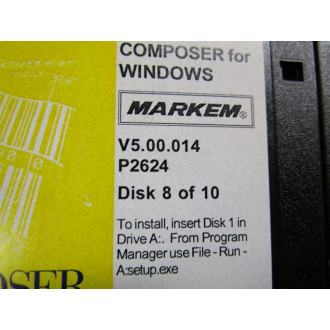 Markem V5.00.014 P2624 Software Disk Set 5-10 Missing Disks 1-4 - Used