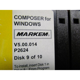 Markem V5.00.014 P2624 Software Disk Set 5-10 Missing Disks 1-4 - Used