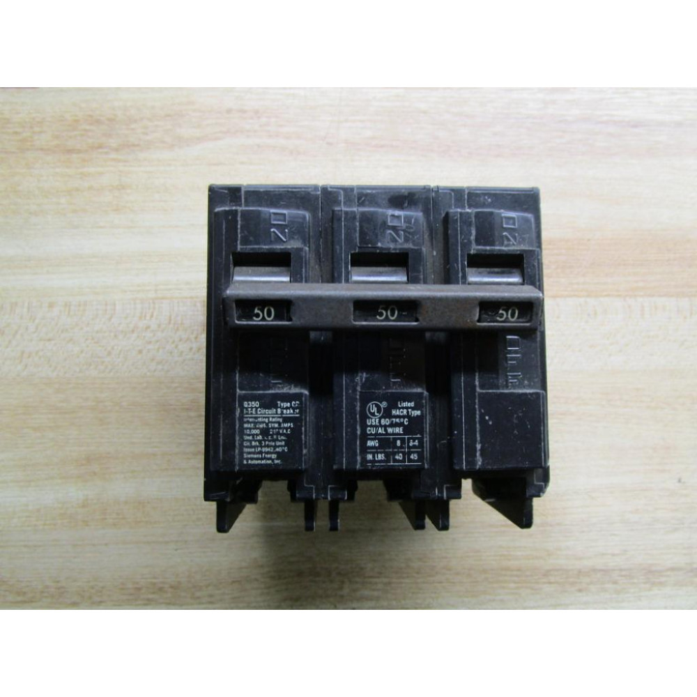 SiemensGouldITE Q350 Circuit Breaker 50A 3P - Used